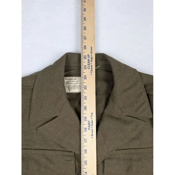 Vtg WWII 1945 Ike‎ Wool Field Jacket 36R Military Army District of Washington